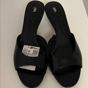 Zara Elegant Black Mules